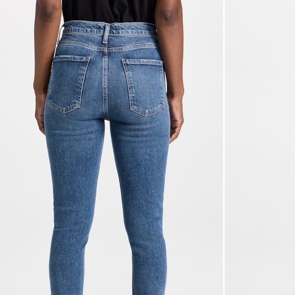 NWOT Agolde Nico High Rise Slim Fit Straight Ankle Jeans Midwash Size 25 - Picture 7 of 7